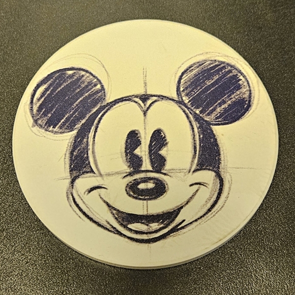 Disney Sketchbook Mickey Mouse Headshot Ceramic Coaster. 1 unit. - Picture 1 of 3
